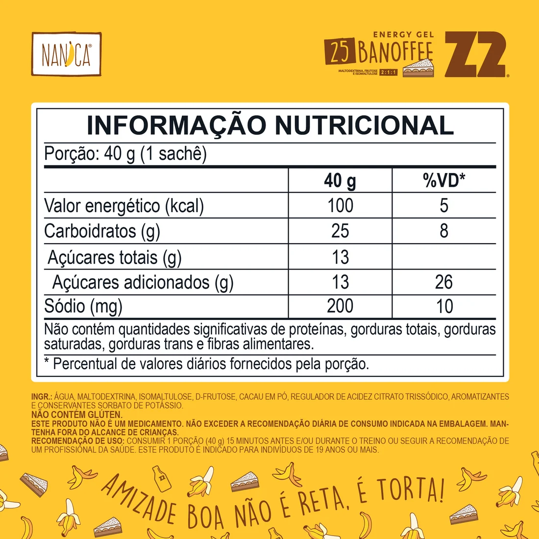 Energy Gel Z2 Banoffee Nanica - Imagem 2